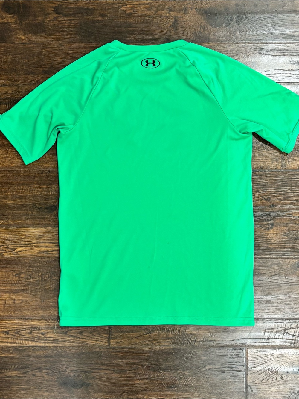 Under Armour Boys Green Logo Short-Sleeve Performance Shirt - Picture 2 of 3